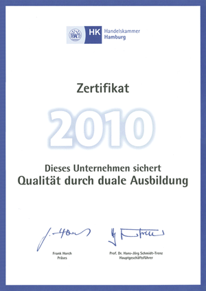 Handelskammer Hamburg Zertifikat